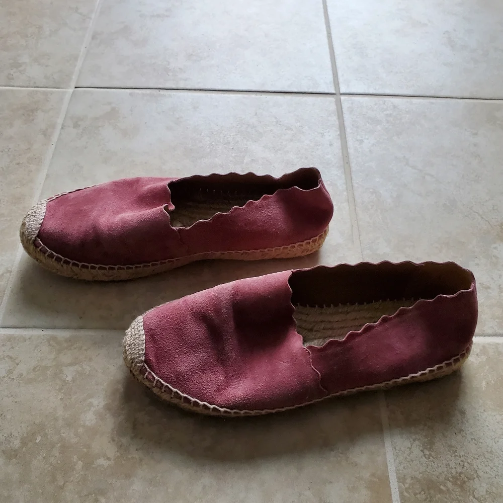 Chloé Lauren Suade Espadrilles, Size 7.5